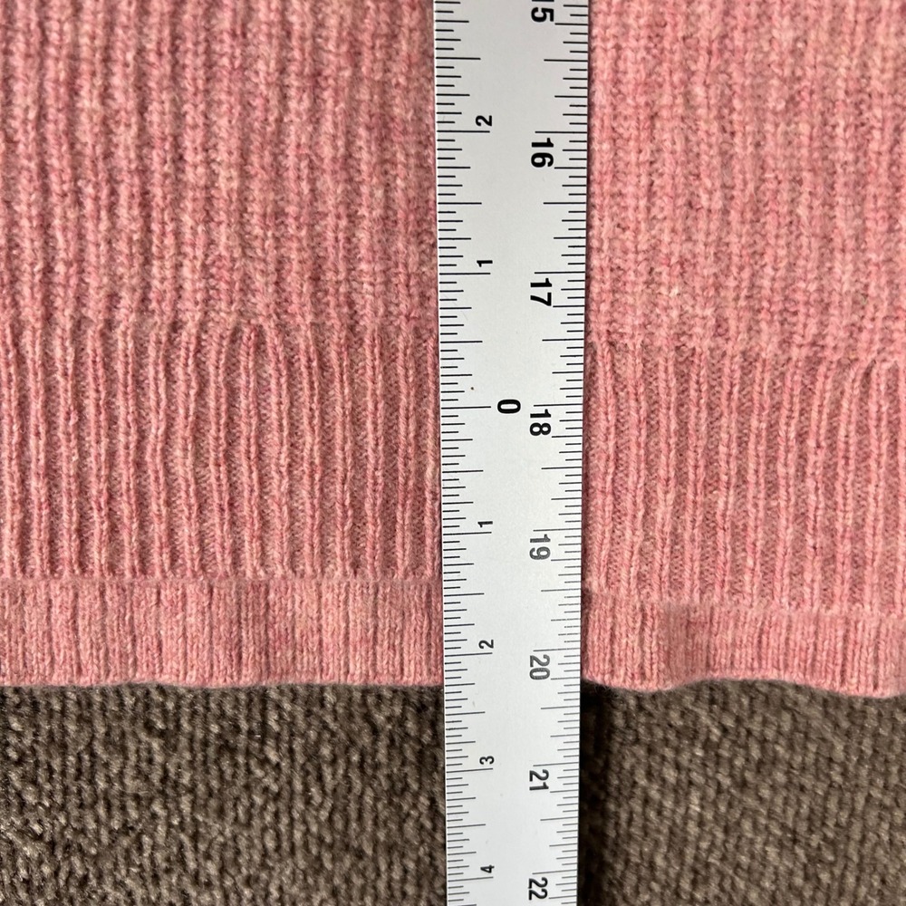 Madewell Pink Ribbed Knit Lyle Henley Sweater Womens Small Merino Wool Blend - Picture 6 of 6
